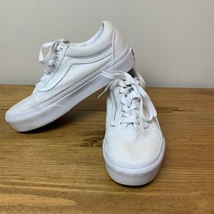 Vans white sneakers